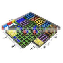 BaiQi Safe and Stimulating Children Indoor Sport Play Trampoline Park With Foam Pit