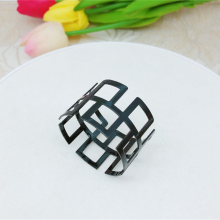 Wedding Party Holiday Banquet Christmas Dinner Delicate Serviette Buckles Hollow Out Design Gold Napkin Ring Holder thumbnail-4