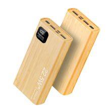 Portable PD22.5W Wooden Power Bank 10000mah Fast Charge Mobile Power Supply With Display thumbnail-3