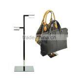 Mirror Stainless Steel Women Bag Handbag Display Stand Racks Double Side