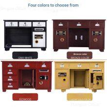 Mesa de Trabalho com Trava Multifuncional com Cofre Escondido, Ranura para Moedas e Buracos para Cabos de CPU – Design em Aço Espessado para Estações de Trabalho Seguras thumbnail-5