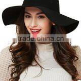 Wholesale Fashion Ladies Women Wide Brim Floppy Wool Felt Hat Quality Choice thumbnail-4