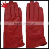 New Womens Ladies Lined Soft Genuine Leather Winter Driving Dress RED Gloves                        
                                                Quality Choice