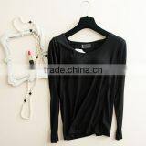 Modal BraT-Shirt Tank Top Long Sleeve Wiith Cup SportsWear thumbnail-3