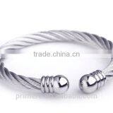 NEW Design Silver With 18K Gold Cable Cuff Bangles Classics Bracelet thumbnail-3