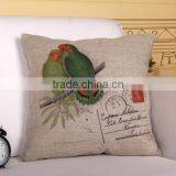 Jute Cushion Covers Pillow Cases Pillow Cover 45x45cm Wholesale & Retails BIRD Design thumbnail-1