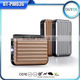 Dual USB power bank 10400mah portable suitcase style phone charger