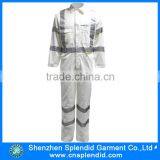 Mens White 3m Reflective Safety Mechanic Work Winter Coverall thumbnail-1