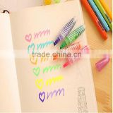 6 pcs color fluorescent pen highlighter pen magic color pen for promotional stationery
