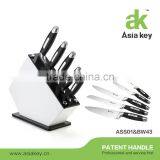 Fashion Kitchen Knife Stand,white Paint Spraying Wooden Knife Block thumbnail-2