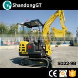 Chinese farm excavator 2.2 ton with lowest price