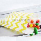 Yellow and White Chevron Wedding Favor Kraft Bags for Bridal Shower Baby Shower Birthday thumbnail-1