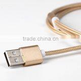 2 in 1 Fast Charging Metal Nylon Braided Usb Cable Best Quality Micro and Lighting Usb Cable for Smartphone thumbnail-2