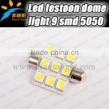 180LM High lumen no flash stable interior lights for all cars 9SMD 5050 36mm car festoon light replacement kit led dome light