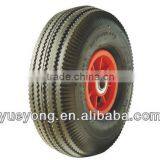 4.10/3.50-4 Inflatable Rubber Tyre for Hand Trolley With Plastic Rim