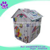 Paintable DIY Cardboard Playhouse For Kids thumbnail-1