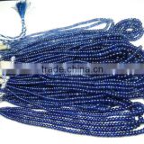 Blue sapphire Glass-filled beads.