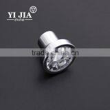 5/6 Inch Polished Chrome Zinc Alloy Base Clear Crystal Knob