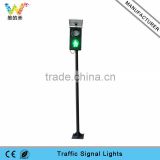 Customized mini 125mm portable pole pedestrian signal solar traffic light