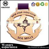 Wholesale Custom Diecast Soft Enamel Zinc Alloy Plating Gold Championship Judo Sport Medal With Ribbon thumbnail-6