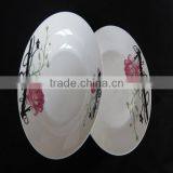 Hot Sale Ceramic Dinner Plate With Flower, Popular Designs Ceramics Plate , Soup Plate thumbnail-2