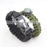 Outdoor Survival 7-cores Braided Paracord With Lighter Whistle and Compass thumbnail-1