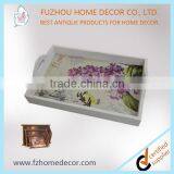 Custom White Metal Tray With Strip Wood Base in Cheap Price thumbnail-3