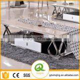 C387 Italian Marble Corner Table Square Coffee Table thumbnail-1
