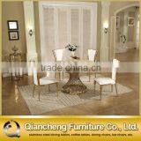 Fancy Round Marble Top Metal Banquet Table With Rotary Marble thumbnail-5