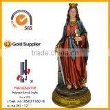 12 Inch Religious Craft Virgin Mary Hold Rose Cross Resinic Figurine thumbnail-2