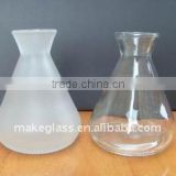 frosted&clear glass vase