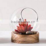 Wooden Base of Glass Vase Wooden Vase Basement Wooden Base thumbnail-4