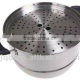 Stainnless Steel 18/8 Steamer Pot With Mirror Polish & Two-double Layer thumbnail-5