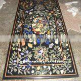 Rectangular Marble Inlay Coffee Table Top thumbnail-1