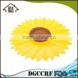 NBRSC Competitive Factory Price 11-inches Sunflower Lid Silicone Suction Bowl Lid Food Cover thumbnail-5