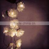 2016 Wedding Decor White Rose Flower Garland Fairy Lights thumbnail-1