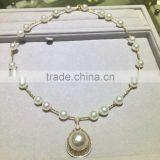 AAA 6-9mm White Color Akoya Pearl Necklace thumbnail-2
