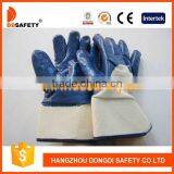 DDSAFETY 2017 Nature Cotton Work Glove 3/4 Nitrile Coating Glove thumbnail-3