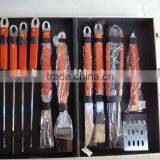 10pcs SS Handle Bbq Set in Alu Case