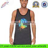 Screen Printing Logo Men Custom Muscle Tank Top Wholesale thumbnail-1
