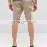 High Quality Latest Custom Three Pockets Men's Khaki Slim Fit 97% Cotton 3% Elastane Stretch Twill Zip Fly Casual Shorts Pant thumbnail-2