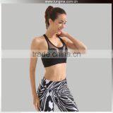 Pro Womens Ladies Training Custom Logo Cheap Wholesale White Sports Bra thumbnail-2