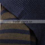 Women's Striped Maxi Cardigan With Extra-large Shawl Collar and Long Sleeves thumbnail-3