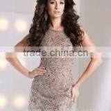 Beautiful Beaded off Shoulder Knee Length Latest Dress Designs thumbnail-2