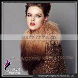 CX-A-62B New Design Ladies Coat Detchable Mongolian Lamb Fur Collar thumbnail-3
