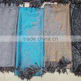 2017 New Fashion Jacquard Classical Paisley Floral Viscose Pashmina Shawl thumbnail-6