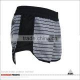 Dark Grey Strip Female Running Shorts Zip Style Mma Shorts thumbnail-5