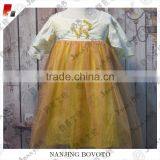 Wholesale Summer Girls Flower Print Wheat Embroideried Voile Dress Cotton Dress thumbnail-1