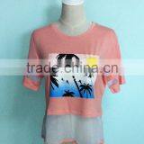 Hollow Out Girl Tshirt With Picture Pattern thumbnail-1