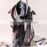 2016 Fashion Bandana Luxury Scarve Woman Brand 100% Silk Scarf With Flower Print Women Shawl High Quality Print thumbnail-4